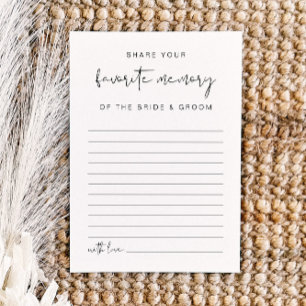 ADELLA Modern Minimalist Favorite Memory Game Invitation