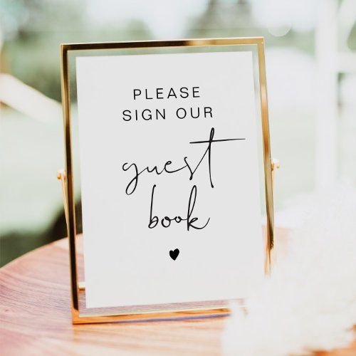 ADELLA Modern Minimalist Guest Book Sign Card