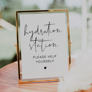 ADELLA Modern Minimalist Hydration Station Sign Invitation