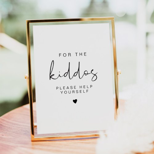 ADELLA Modern Minimalist Kiddos Table Sign Invitation