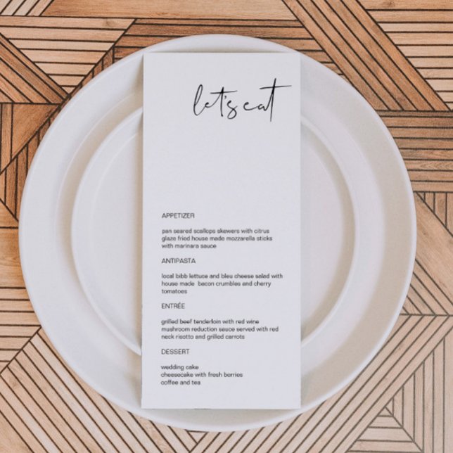 ADELLA - Modern Minimalist Let's Eat Menu Edgy (Creator Uploaded)