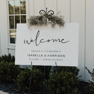 ADELLA - Modern Minimalist Simple Wedding Welcome  Foam Board