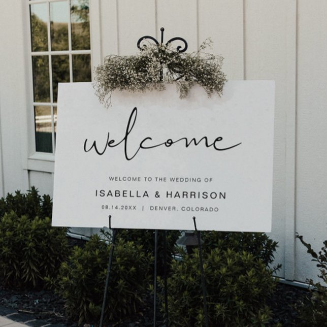 ADELLA - Modern Minimalist Simple Wedding Welcome  Foam Board (Creator Uploaded)