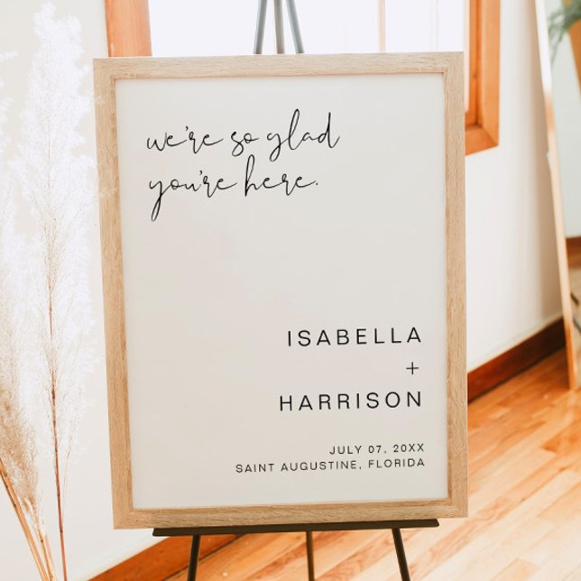 ADELLA- Modern Minimalist Simple Wedding Welcome Poster (Creator Uploaded)