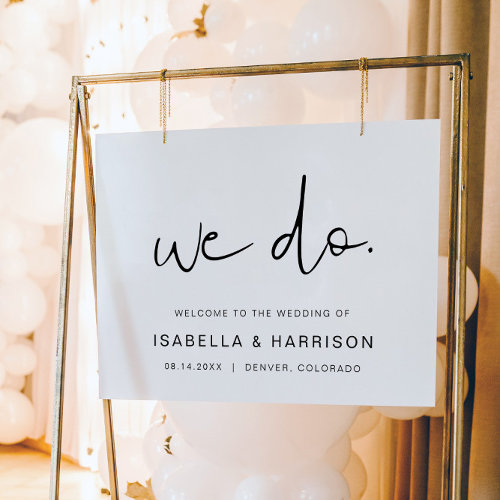 ADELLA - Modern Minimalist We Do Wedding Welcome