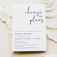 ADELLA Modern Minimalist Wedding Change of Plans