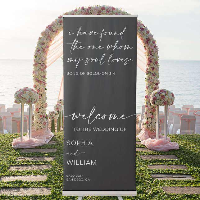ADELLA Modern Minimalist Wedding Welcome Retract Retractable Banner (Creator Uploaded)