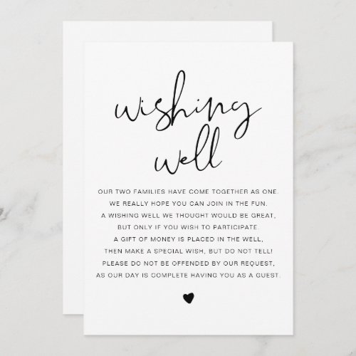 ADELLA Modern Minimalist Wishing Well Sign Invitation