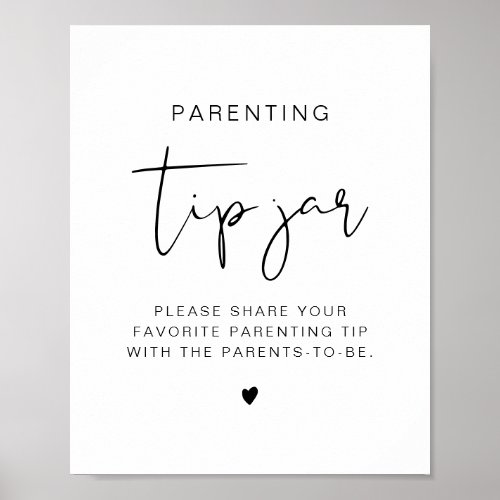 ADELLA Modern Parenting Tip Jar and Advice Sign