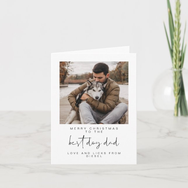 ADELLA Modern Photo Best Dog Dad Christmas Holiday (Front)