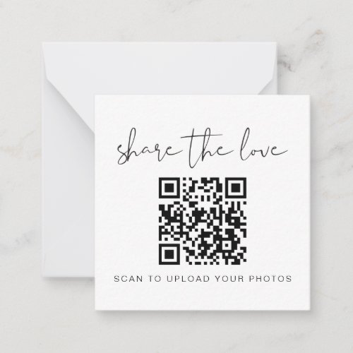 ADELLA Modern Share the Love QR Code Table Cards