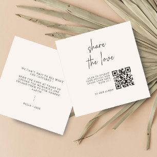 ADELLA Modern Share the Love QR Code Table Cards