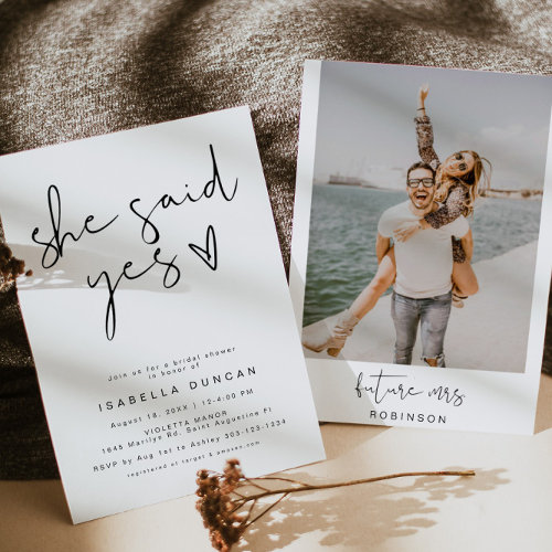 ADELLA She Said Yes Modern Minimal Bridal Shower