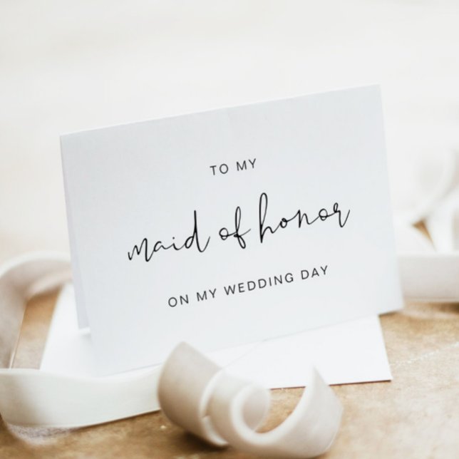ADELLA To My Maid of Honor On My Wedding Day Card (Creator Uploaded)