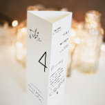ADELLA Trifold Table Number Menu Program Card<br><div class="desc">The ADELLA Collection features an edgy handwritten script font and modern minimalist layout. This chic design is perfect for the simple minimal couple that still wants to make a wow statement at their event. The signature ADELLA font is sure to impress your guests and create a night to remember. These...</div>
