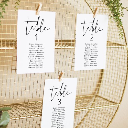 ADELLA Vertical Modern Minimal Table Seating Card