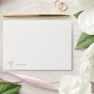 ADELLE Simple Dusk Blue Couple Wedding Envelope