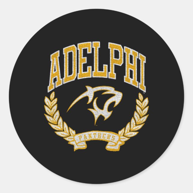 Adelphi Panthers Victory Classic Round Sticker (Front)