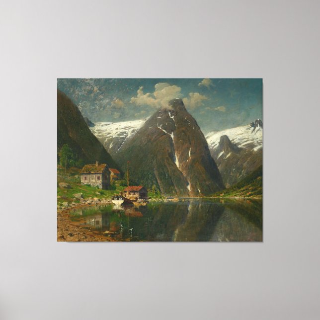 Adelsteen Normann Munken Gard i Esefjorden Canvas Print (Front)