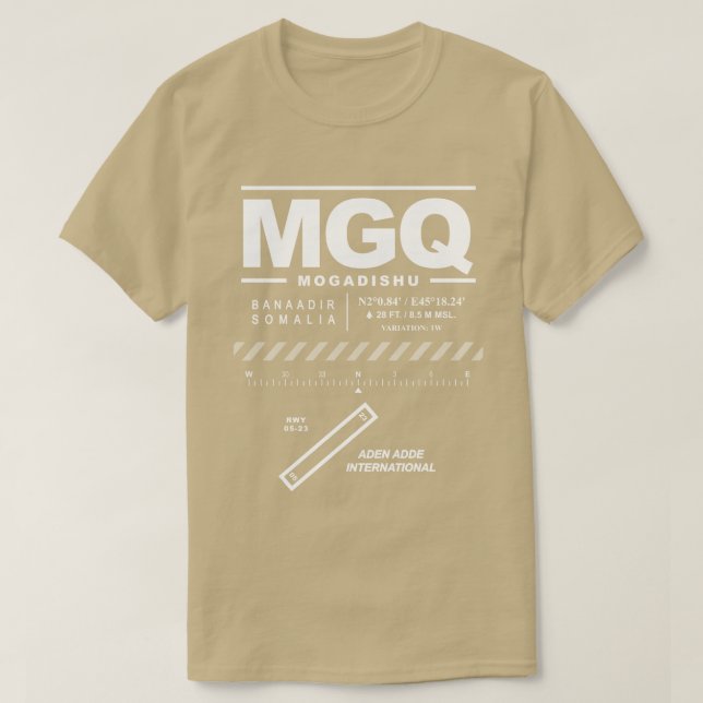 Aden Adde International Airport MGQ T-Shirt (Design Front)