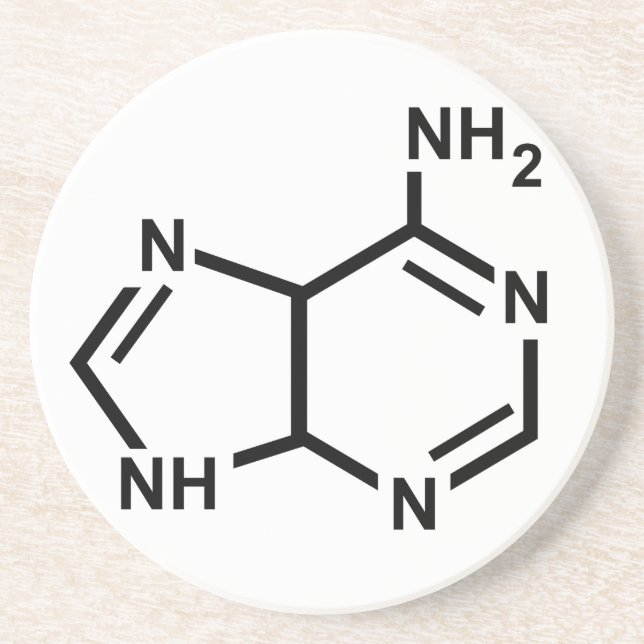 Adenine Drink Coaster (Front)