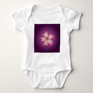 Adenium Pink Flower Flora Gradient Violet Baby Bodysuit