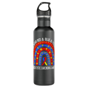 Adenoid Cystic Carcinoma Awareness Rainbow Stainless Steel Water Bottle