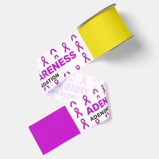 Adenomyosis Awareness Pattern Ribbon (Front+Back)
