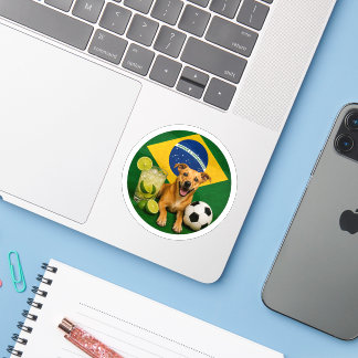 Adesivo Brasil Cachorro Caramelo Sticker
