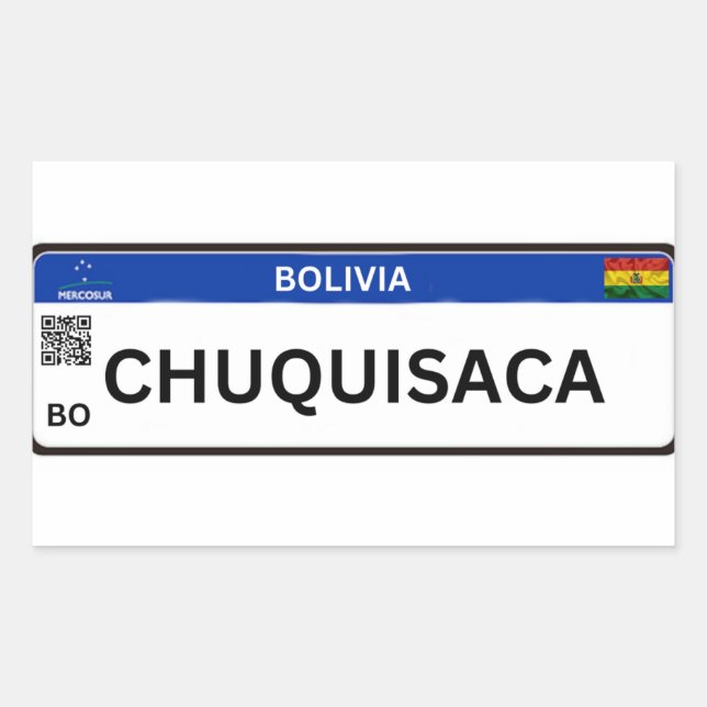 Adesivo Chuquisaca Mercosul Rectangular Sticker (Front)