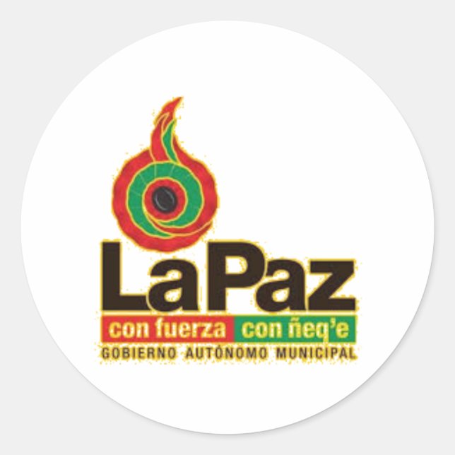 Adesivo La Paz con fuerza con ñeqe Classic Round Sticker (Front)
