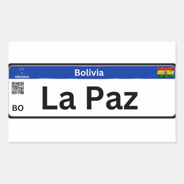 Adesivo La Paz Mercosur Rectangular Sticker (Front)
