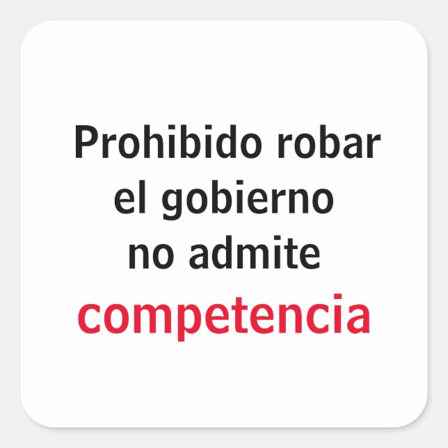 Adesivo no robar square sticker (Front)