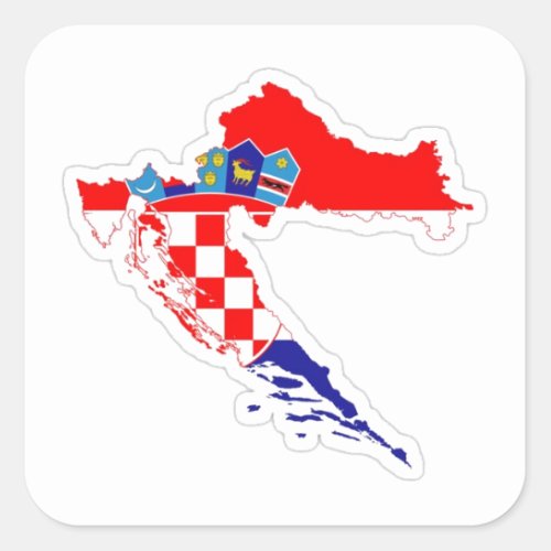 Adesivo recuerdo de Croacia Square Sticker