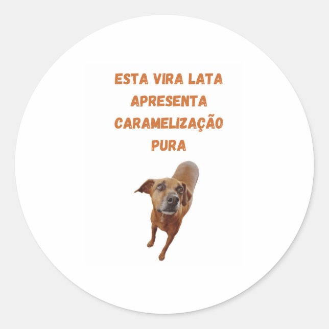 Adesivo Vira Lata Classic Round Sticker (Front)