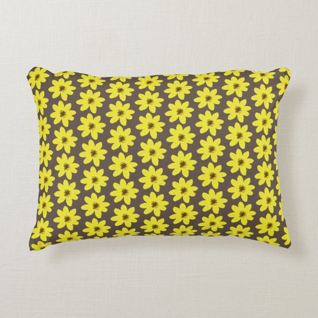 Adey Abeba Ethiopian Flower Accent Pillow (Front)
