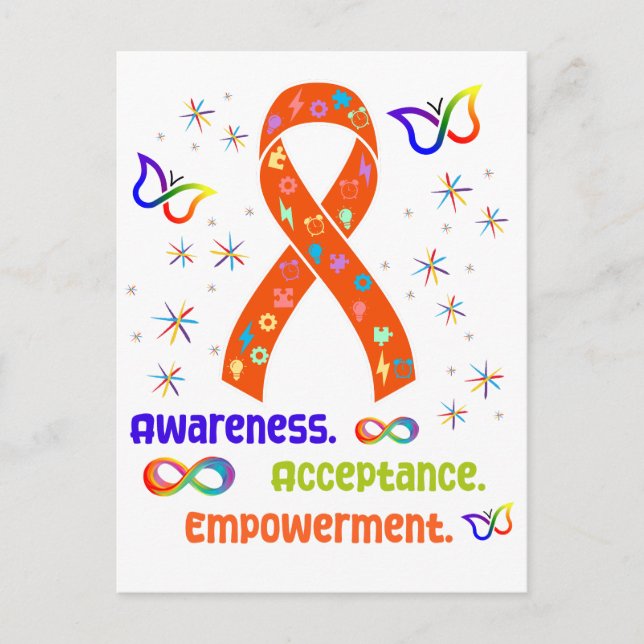 ADHD Advocacy Ribbon Postcard (Front)