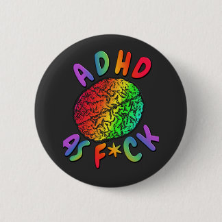 ADHD as F*ck Rainbow Brain Button