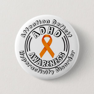 ADHD Attention Deficit Hyperactivity Disorder Button