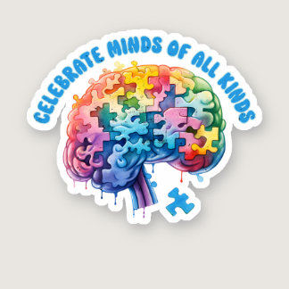 ADHD, Autism aba, neurodiversity design Sticker