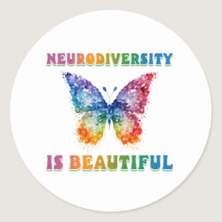 ADHD, Autism aba, Neurodiversity,Special education Classic Round Sticker