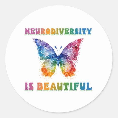 ADHD Autism aba NeurodiversitySpecial education Classic Round Sticker