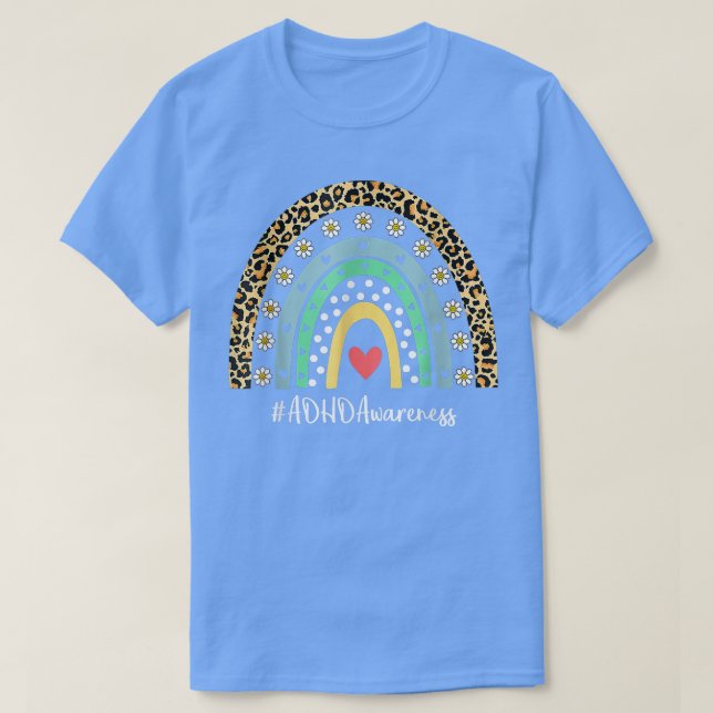 ADHD Awareness Autism Rainbow Mental health awaren T-Shirt (Design Front)