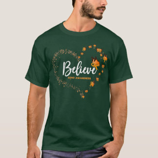 Adhd Awareness Butterfly Believe T-Shirt