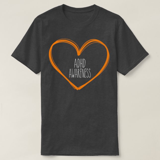 ADHD Awareness Heart Support 2 T-Shirt (Design Front)