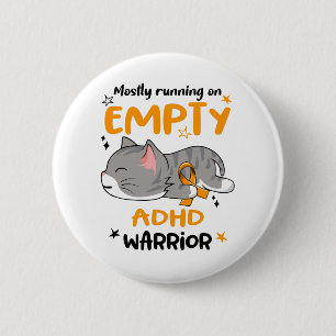 ADHD Awareness Month Ribbon Gifts Button