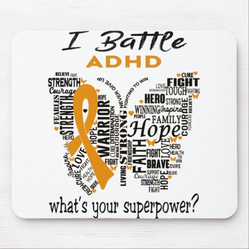 ADHD Awareness Month Ribbon Gifts Mouse Pad