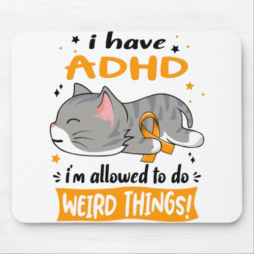 ADHD Awareness Month Ribbon Gifts Mouse Pad