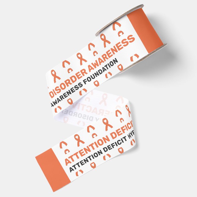 ADHD Awareness Pattern Ribbon (Front+Back)