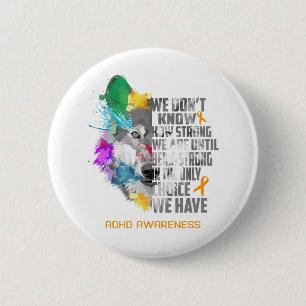 ADHD Awareness Ribbon Support Gifts Button